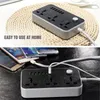 ISO Universal Power Strip Socket Portable Strip Adapter 6 Porta USB US / UK / UE Multifuncional Inteligente Eletrônica Eletrônica VTKY2053