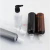 Leere kosmetische Reiseflaschen mit schwarz-weißer, transparenter Lotionspumpe, 300 ml Fassungsvermögen, Kunststoffbehälter für Shampoo, Flüssigseife, gutes Paket