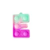 Silicone Push Bubble Music Decompression Toy Letter Arabic Numerals Key Chain Pendant Fidget Toys Dimple Keychain