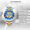Мужские часы -наручные часы Chenxi Blue Bezel Dial Аналоговый нержавеющая сталь Dial Высококачественная автоматическая дата 001 Механические автоматические часы подарок для мальчика Cumr