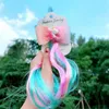 Girls Hairpins Cartoon Children Wig Hairpin Twist Hair Clip Kids Wig Rope Hair Head Wear Princess Baby Accessories 16 Designs DW6232