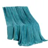Beddowell Coral Fleece Decke Solid Blue Polyester Plaid Bettschaft Single Doube Bett Königin King Size Faux Pelzdecken auf dem Bett LJ201127
