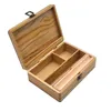Tubi per fumatori Nuova grande scatola di legno per il funzionamento delle sigarette con cassetta degli attrezzi in legno di canfora con fibbia