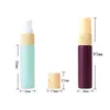 10ml 0.33oz Refillable Empty Glass Essential Oil Perfume Bottles Color Coating Cosmetic Containers Sample Vial Mist Spray Pump Bottle With Wood Grain Plastic Cap