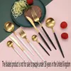 Geschirr Vierteiliges Set Messer Kuchen Desserts Gabel Milch Tee Suppe Besteck Restaurant Starker Löffel Edelstahl 21 2wh F2