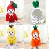 Haustiere mit Kapuze Obstmantel Weiße Rettich Frosch Form Plüsch Lace Up Kleidung Netter Hund Katze Pullover Welpen Winter Komfortable 9 9gg G2