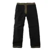 Men's Winter Cargo Pants Casual Warm Thicken Fleece Male Cotton Multi Pockets Long Trousers Military Tactical M-3XL 211119