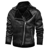 Winter Jacket Mens Suede Leather Lapel Collar Vintage Style Warm Thick Fur Slim Fit Men s Plus Size 4XL 220301