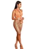 カジュアルドレス高級スパンコールボディコン包帯パーティードレスファッションセクシーな女性ゴージャスなスパンコールナイトクラブウェア誕生日服