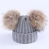 Berets Kids Winter Wart Warm Remble Wath with Fur Fur Pompom Boys Girls Cute Caps Baby Baby Soft Beanie Hats
