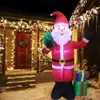 180cm LED Inflatable Santa Claus Merry Christmas Decor for Home Ornaments Outdoor Year Y201020