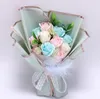 11PCS Eternal Rose Soap Flower Bouquet Valentine Day Rose Gift Set Bröllop Bukett Presentförpackning Simulering Rose