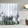 1 st landskap vattentätt duschgardin höstskog tryckt skärm badrum dekoration cortina de bano badgardin gåva 201109