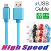 cavi di tipo c Fast 1 1.5 2 3M Carica di sincronizzazione dati Ricarica Nylon Micro USB Cavi 6 colori per Samsung S20 Huawei P20