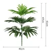 Fiori decorativi 24 teste Piante artificiali Monstera 78 cm Grande albero tropicale Foglie di palma finte Pianta verde Falso fogliame di seta Ga1119398