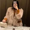 Hwlzltzht بالإضافة إلى الحجم النسائي Faux Fur Coat Winter Warm Office Jacket Women Long Shev Winter Winter Sheepes Coat 201214