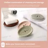 Silikon Tvålrätt Förvaring hållare Multicolor Drain Tvättrengöring Borste 2 i 1 Tvål Rätter Anti Skid Tvål Badrum Tillförsel