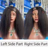 Kinky Straight Wig Full Lace Human Hair Wigs För Black Women 250 Density U Part Wig Yaki Full Lace Wig Lace Front Wigs Everbeauty