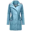 Fashion Women Jacket Raincoat Winter Long Coat Jacket Multicolor Solid Rain Jacket Outdoor Plussize Waterproof Hood Windbreak 2013140138
