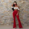 Seamyla 2020 Nouveau Summer Flare Pantalon Femmes Sexy Skinny Pantalon Taille Haute Blanc Rouge Noir Pantalon Party Bodycon Bandage Pantalon Long LJ201029