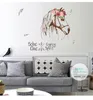 Tête de cheval personnalité autocollant Mural amovible bricolage chambre décor Declas chambre autocollant Mural SK7092 201130272I