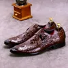 2020 зимние ручной работы крокодила Новое мужское британское кожаное деловое платье мужчины плюс размеры формальные обувь