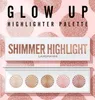 Iluminador de olhos Langmanni pó bronzeador e Face Glow Up 5 Color Shimmer High Lighter Palette Cosmetics Makeup