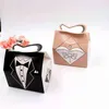 100шт бумаги конфеты коробка невеста жених платья упаковывая сладкий сумку свадьба благополучие подарочные коробки для гостевой партии украшения H1231