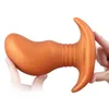 NXY Dildos Anal Toys Liquid Silica Gel Pea Shaped Vestibular Plug Masturbation Device for Men and Women Soft External Expansion Fun Adult Products 0225
