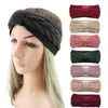 Hiver garder au chaud bandeau à tricoter Bandeau en fil de laine pour femmes sports de plein air Chapeaux épaississement Yoga Head Band Party Favor T9I00869