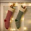 Calze natalizie a maglia durevoli camino natalizio calze di Natale calze di caramelle borse da regalo di Natale per la casa giardino decoro4955329