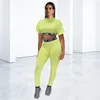 Brief Drucken Trainingsanzug 2 Zwei Stück Set Frauen Kleidung Crop Top + Hosen Schweiß Anzug Sexy Club Outfits Passenden Sets 2020