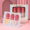 Crystal Jelly Clear Lip Gloss Capsule Lip Plumper Oil Set Shiny Moisturizing Women Makeup Lip Tint Suit3653473