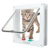 Kattbärare, Kasser Hus Säkerhet Flap Dörr 4 Vägen Lås Lås ABS Plast PET Smart Controllerbara Byt riktdörrar