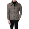 Juplaid Juplaid Men Wool Trench Coat Jacket Outwear Casual Slim Fit Fit Shiceer Winter Jackets عالية الجودة Steetwear Windbreaker 201222