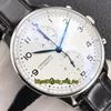 ZFF TOP Version 150 årsdag 371602 White Dial A7750 Cal 69355 Chronograph Automatic Mens Watch Steel Sport Stopwatch Watches E254I