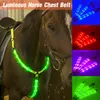 LED Horse Riding Belt Waterproof Nylon Horse Chest Belt Night Visible Breastplate Equitation Lighting Equestrian Equipment