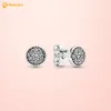 Heart Circle Flower Stud Earrings 925 Sterling Silver Wing For Women Original Trendy Jewelry Making