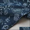 Runner Panni Tessili per la casa Giardino Stile cinese Navy Floral Tea Cloth El Bandiera della famiglia Decorazione di nozze per feste Tessile Drop Deliv