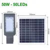 LED Solar Street Light Security Lamp 30W 50W med Pole Outdoor Garden Park Road Path Waterproof Lights