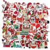 50pcs 3 groupes autocollants à thème de Noël Santa Claus portant un masque cool