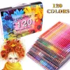 120 färgpennor - 120 unika färgpennor och förporterade kritor för färgbok, idealisk present för konstnärer 201102