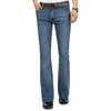 Бесплатная доставка Высокое качество Четыре сезона Новые мужские умные повседневные джинсы Bootcut Jeans Business Flaring брюки плюс размер брюки 201128