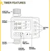 Garden Automatic Wating Equipments Device Stor skärm Metallhuvud Bevattning Watering Timer Controller