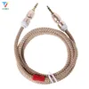 Jack Audio Cable Jack 3,5 mm Man till manlig tyg Audio Aux-kabel för iPhone-bil Headphone Speaker Wire Line Aux Cord