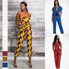 Mode Dames 2020new Jaar Afrikaanse Kleding Ankara Stijl DIY Bandage Robe Africaine Dashiki Jumpsuit Etnische Sexy Jurk voor Dames LJ200826