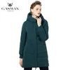 GASMAN inverno solido con cappuccio lungo cappotto giacca donna caldo nero Parka antivento femminile cerniera moda piumino 1820 201027