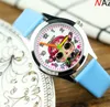 Più nuovo arrivo elegante orologio in pelle per ragazze Cartoon LOL Girl Student Fashion semplice orologio da polso al quarzo in lega di design con puntatore luminoso