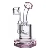 6 Zoll Blau Grün Lila Rosa Nini Dab Rigs Bubbler Heady Glasbongs 14,4 mm Banger zum Rauchen von Wasserpfeifen auf Lager