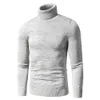 TFU hommes automne décontracté couleur mixte coton polaire pull à col roulé pulls hiver mode chaud épais 201221